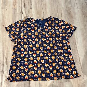 Rooki Navy Fox Print Short Sleeve Tee